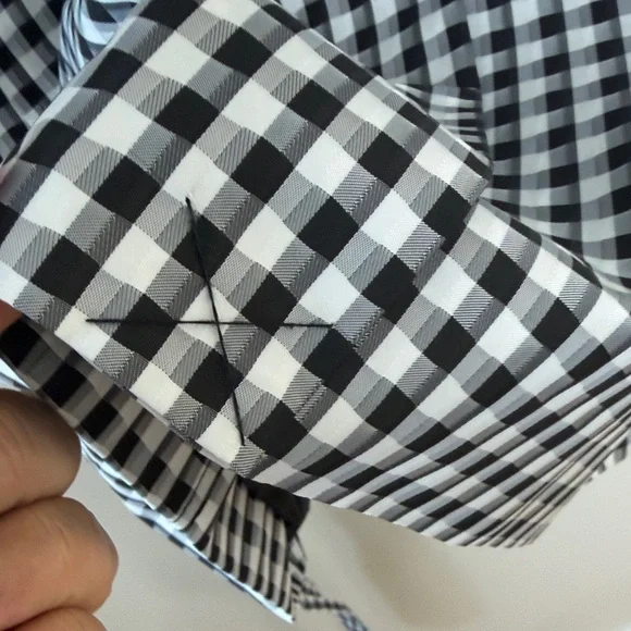 London Fog Black and White Houndstooth Trench Coat Size XL - Picture 12 of 16